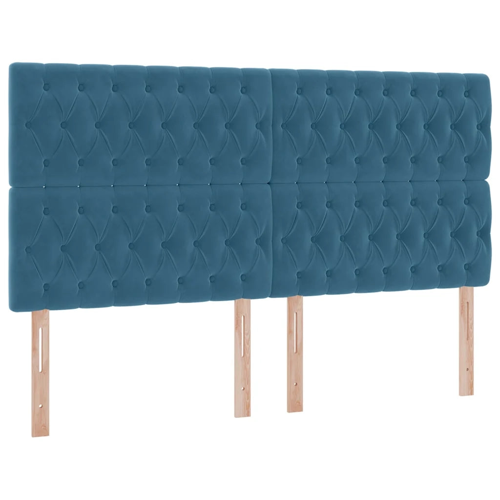 Letto con contenitore e materasso Blu Scuro 180 x 200 cm 3372109