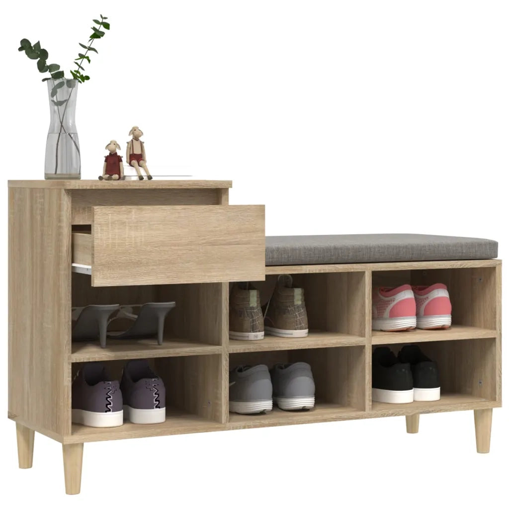 Scarpiera Rovere Sonoma 102x36x60 cm in Legno Multistrato cod mxl 39111