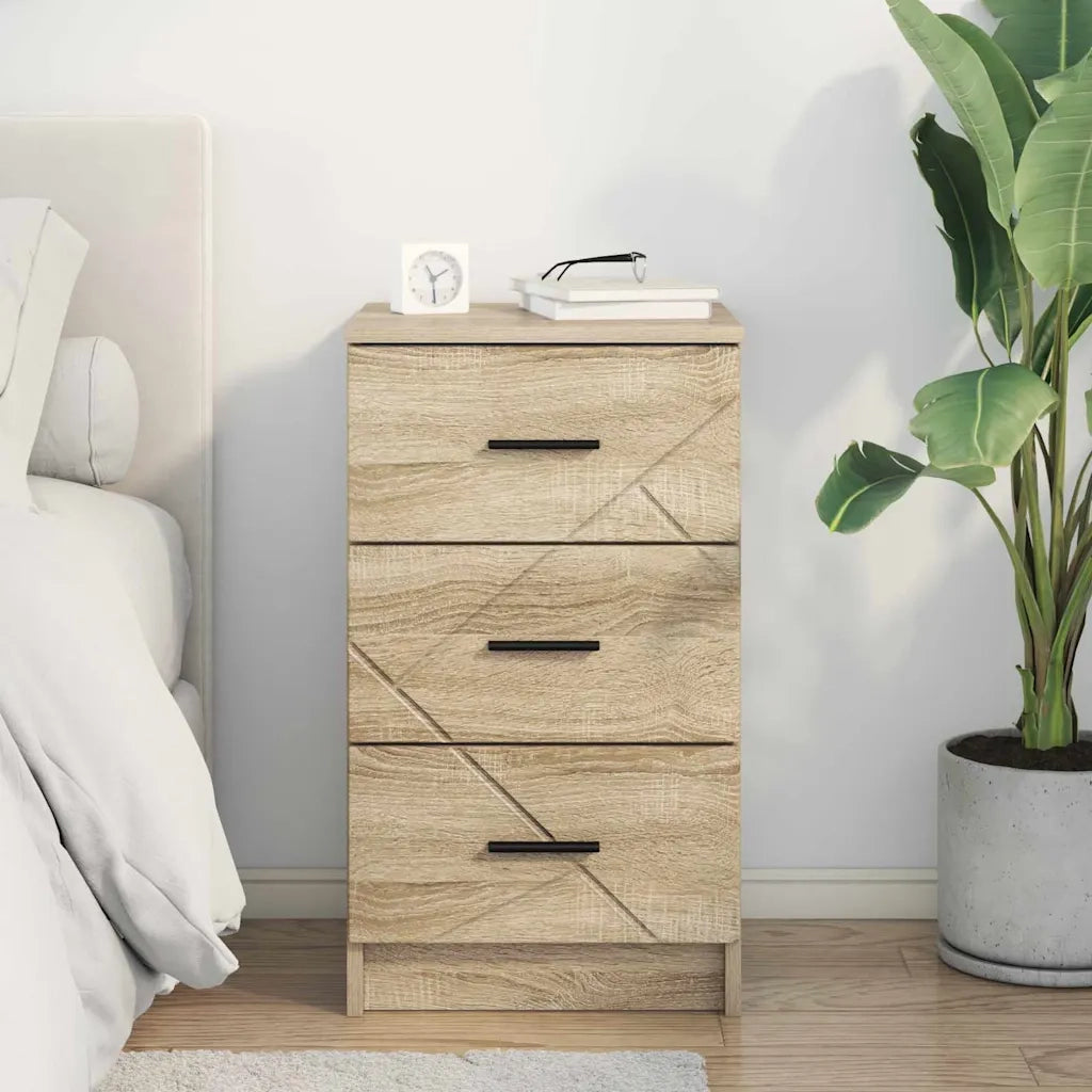 Comodino | Armadio da Notte | Mobiletto da notte con cassetto rovere sonoma 38 x 38 x 66 cm
