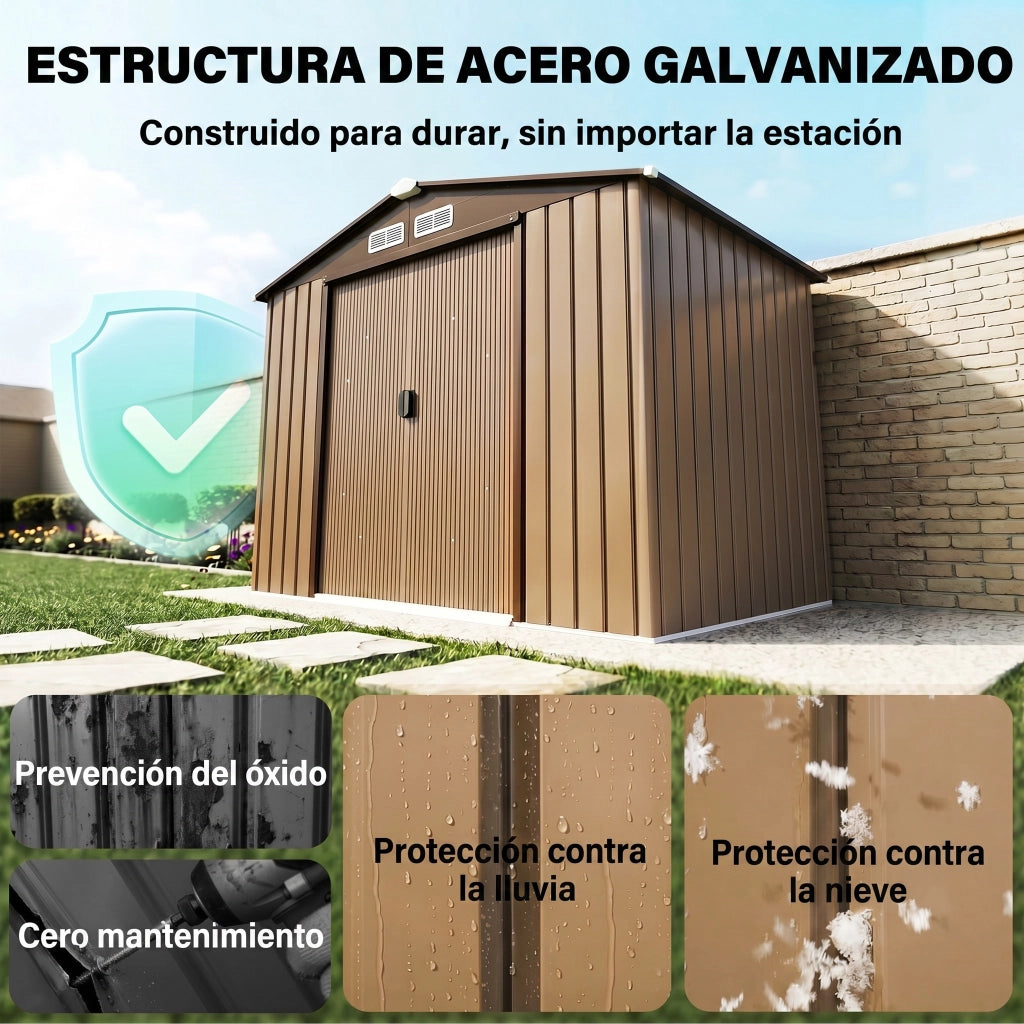 Casetta da giardino ¨C zephmum ¨C caqui 213x130x185 cm