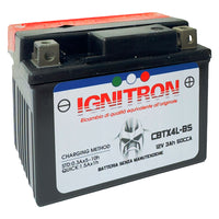 BATTERIA PER MOTO 'IGNITRON AGM' 12V - 8 Ah - mm 150x70x H.105  - IGNITRON