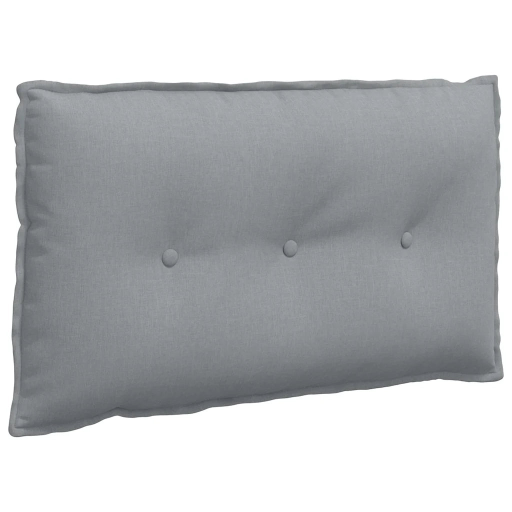 Cuscino per Schiena Grigio chiaro 80 x 19 x 50 cm Tessuto