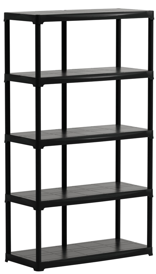 KIT SCAFFALI IN PLASTICA 5 RIPIANI cm. 100x40x176 h col. Nero