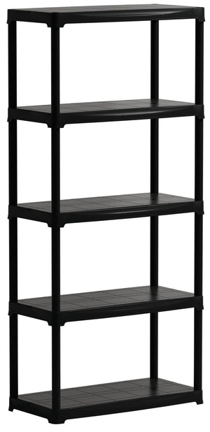 KIT SCAFFALI IN PLASTICA 5 RIPIANI  cm. 80x40x176 h col. Nero