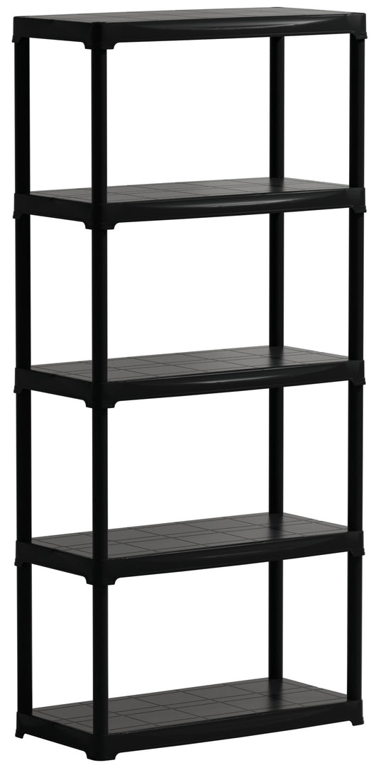 KIT SCAFFALI IN PLASTICA 5 RIPIANI  cm. 80x40x176 h col. Nero