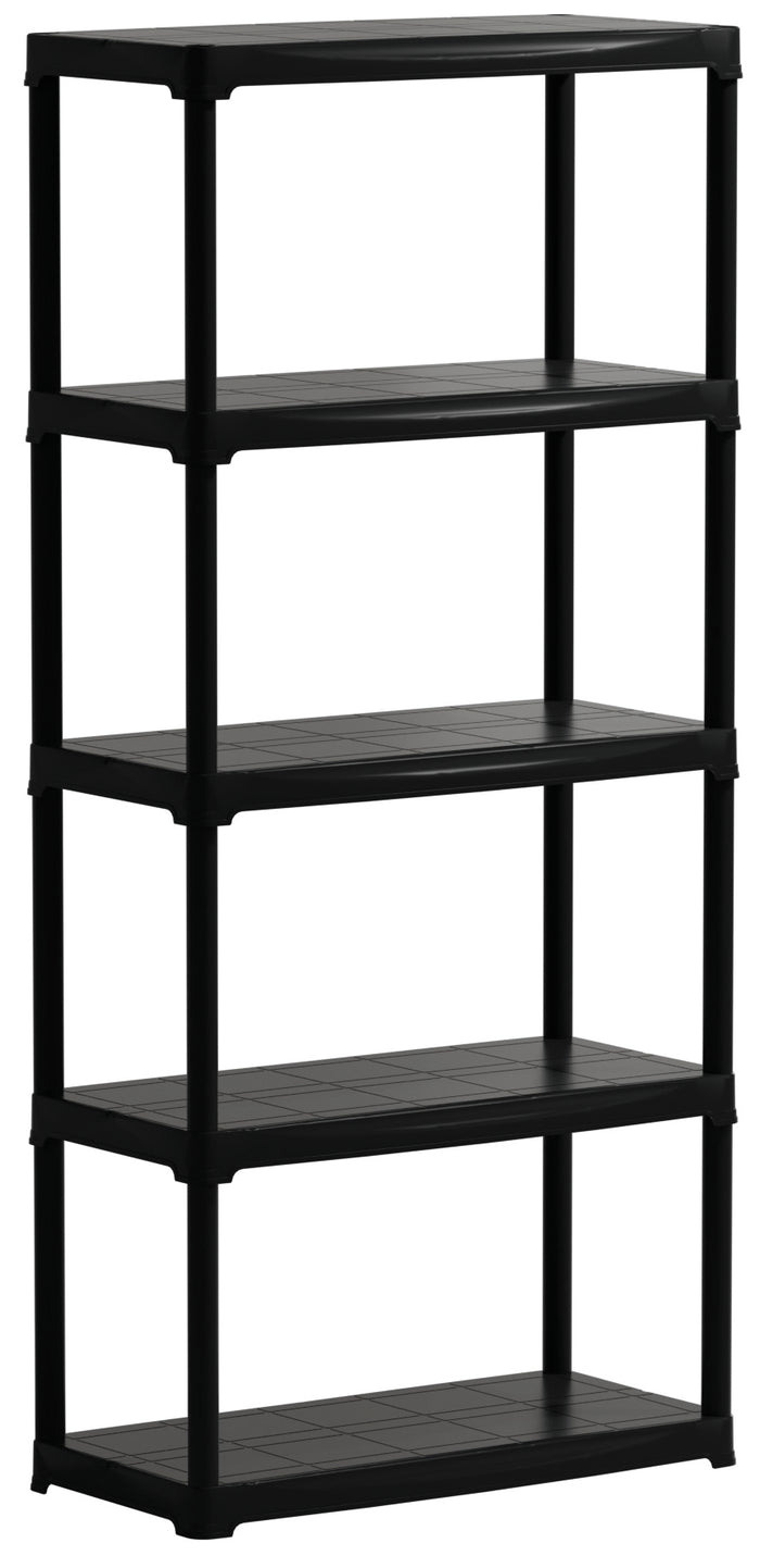 KIT SCAFFALI IN PLASTICA 5 RIPIANI  cm. 80x40x176 h col. Nero