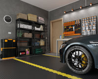 KIT SCAFFALI IN PLASTICA 5 RIPIANI  cm. 80x40x176 h col. Nero