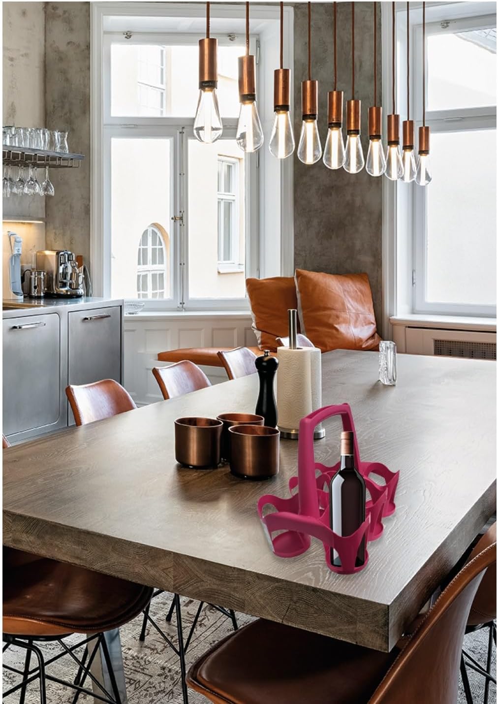 PORTABOTTIGLIE DRINKY PER 6 BOTTIGLIE LT.1 O LT.1,5- - cm.35,3x26,8x30,5h. - 6 pezzi TONTARELLI