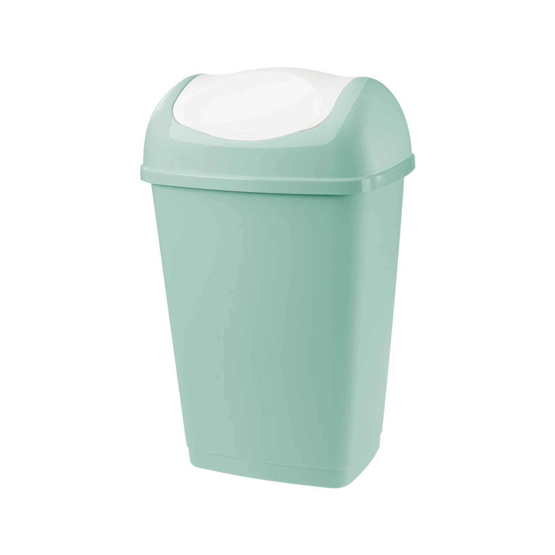 BIDONE IMMONDIZIA 'GRACE' Lt 50 - cm 40,5 x 32 x h 65,5 salvia/bianco  - TONTARELLI