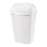BIDONE IMMONDIZIA 'GRACE' Lt 50 - cm 40,5 x 32 x h 65,5 bianco  - TONTARELLI