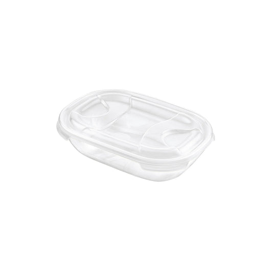 CONTENITORE RETTANGOLARE IN PLASTICA 'FRIGO BOX' lt0,5 cm 17x12xh.4,7 acqua trasp.  - TONTARELLI