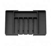Organizzatore di Cucina a Scomparsa – Cassetta per Cucina con 8 Comparti, Plastica BPA Libera, Adatta per Cassetta Cucina 33–57 cm – Organizzatore di Cassetta per Cucina e Accessori Culinari