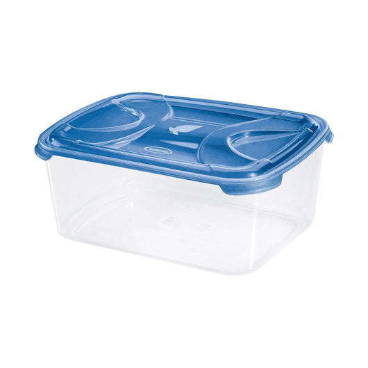 CONTENITORE RETTANGOLARE IN PLASTICA 'FRIGO BOX' lt5 cm 31x24xh.10,2 acqua trasp.  - TONTARELLI