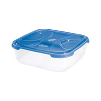 CONTENITORE QUADRO IN PLASTICA 'FRIGO BOX' lt7 cm 31x31xh.10,6 acqua trasp.  - TONTARELLI