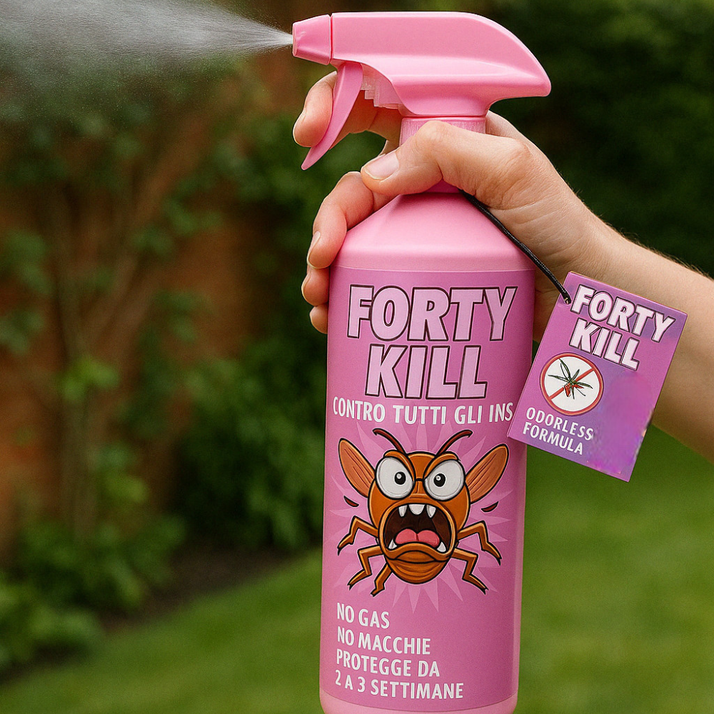 Insetticida zanzare giardino repellente fortykill protezione acari 2 pezzi