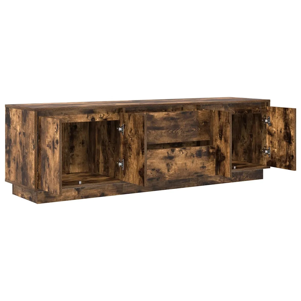 Mobile Porta TV con Luci LED Rovere Fumo 160,5x41x50 cm 3328430