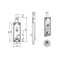 POTENT C1640 SERRATURA BASCUL CIL TONDO CENTRALE- 1,0 pz