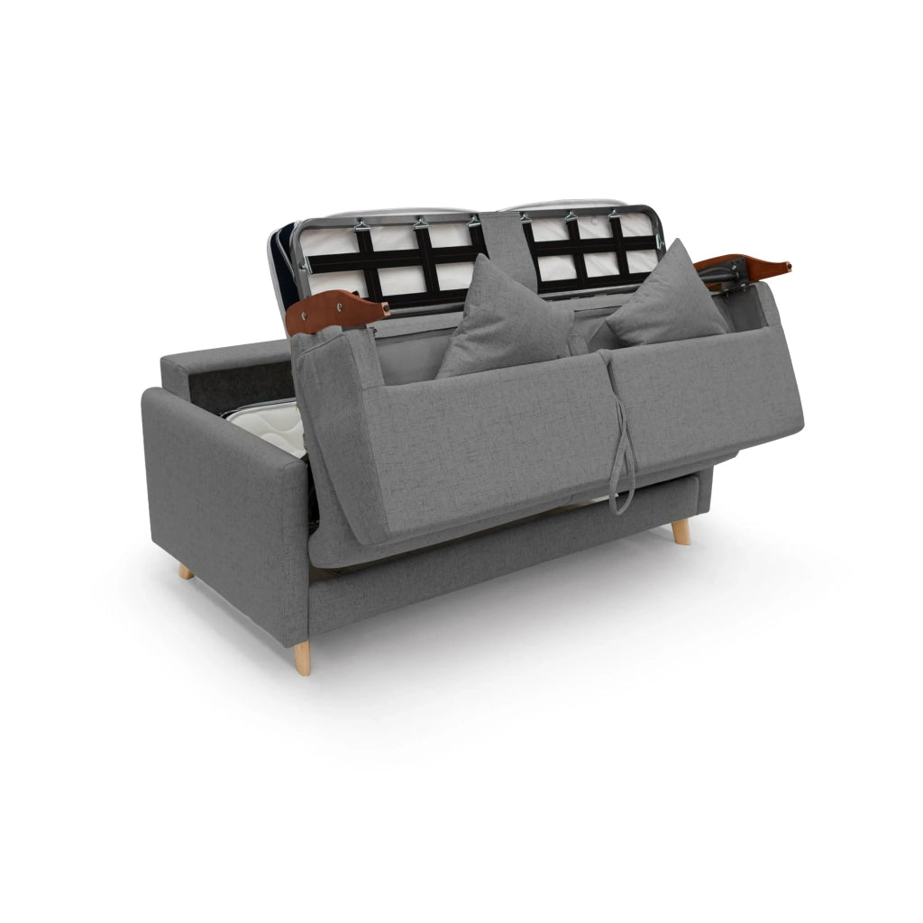 Edgar Divano letto matrimoniale in tessuto felis impermeabile T03 160 cm (mat. 120x197) grigio