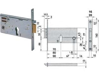 ELETTROSERRATURA DA INFILARE PER FASCE MM.77 H 1435- - mm.70 (14351700) - 1 pezzi CISA