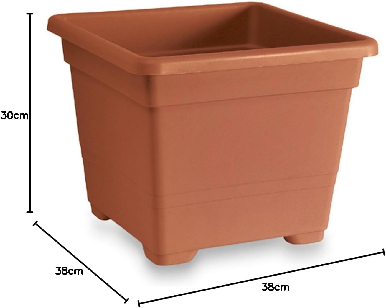 VASO QUADRATO cm 38x38x30h