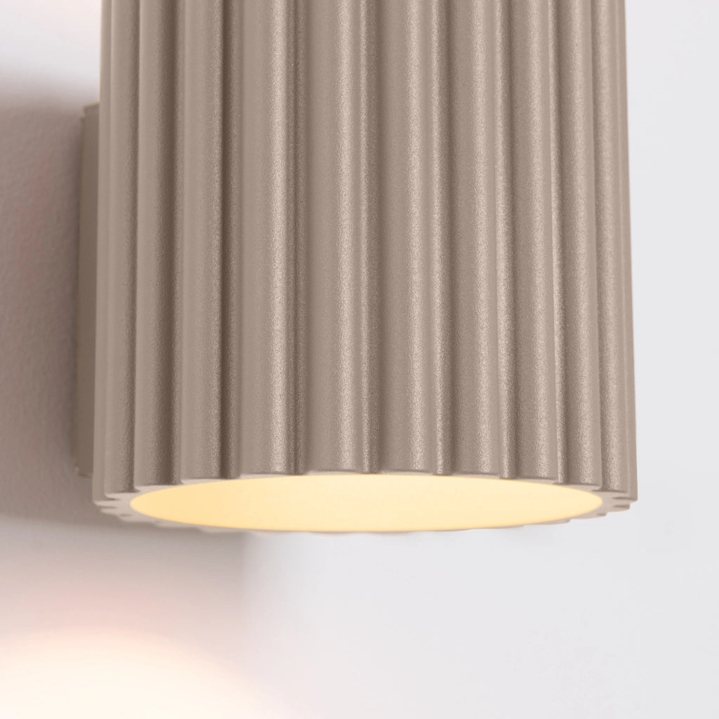 Applique taupe tubo rigato 10cm su-giù G9 VISTAO PureLume