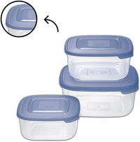 CONTENITORE QUADRO IN PLASTICA SET 'FRIGO BOX' nuvola  - TONTARELLI