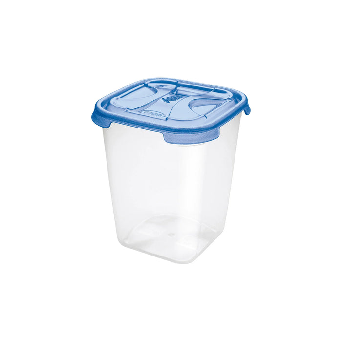 CONTENITORE QUADRO ALTO IN PLASTICA 'FRIGO BOX' lt4,75 cm.19,5x19,5xh.21,5 acqua tr  - TONTARELLI