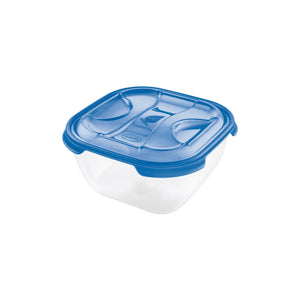 CONTENITORE QUADRO IN PLASTICA 'FRIGO BOX' lt2 cm 19,5x19,5x h.10 acqua trasp.  - TONTARELLI