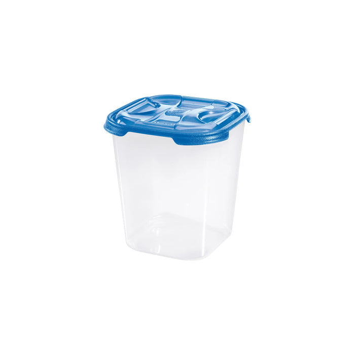 CONTENITORE QUADRO ALTO IN PLASTICA 'FRIGO BOX' lt1 cm 11,7x11,7xh.14 acqua trasp.  - TONTARELLI