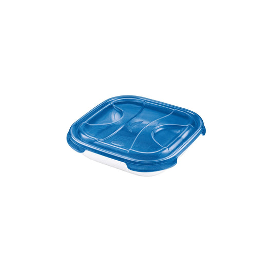 CONTENITORE QUADRO IN PLASTICA 'FRIGO BOX' lt0,5 cm 15,8x15,8xh.4,35 acqua tra  - TONTARELLI