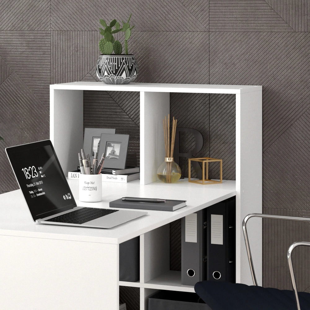 Vicco Scrivania con ripiani Bianco 72 x 143.8 cm