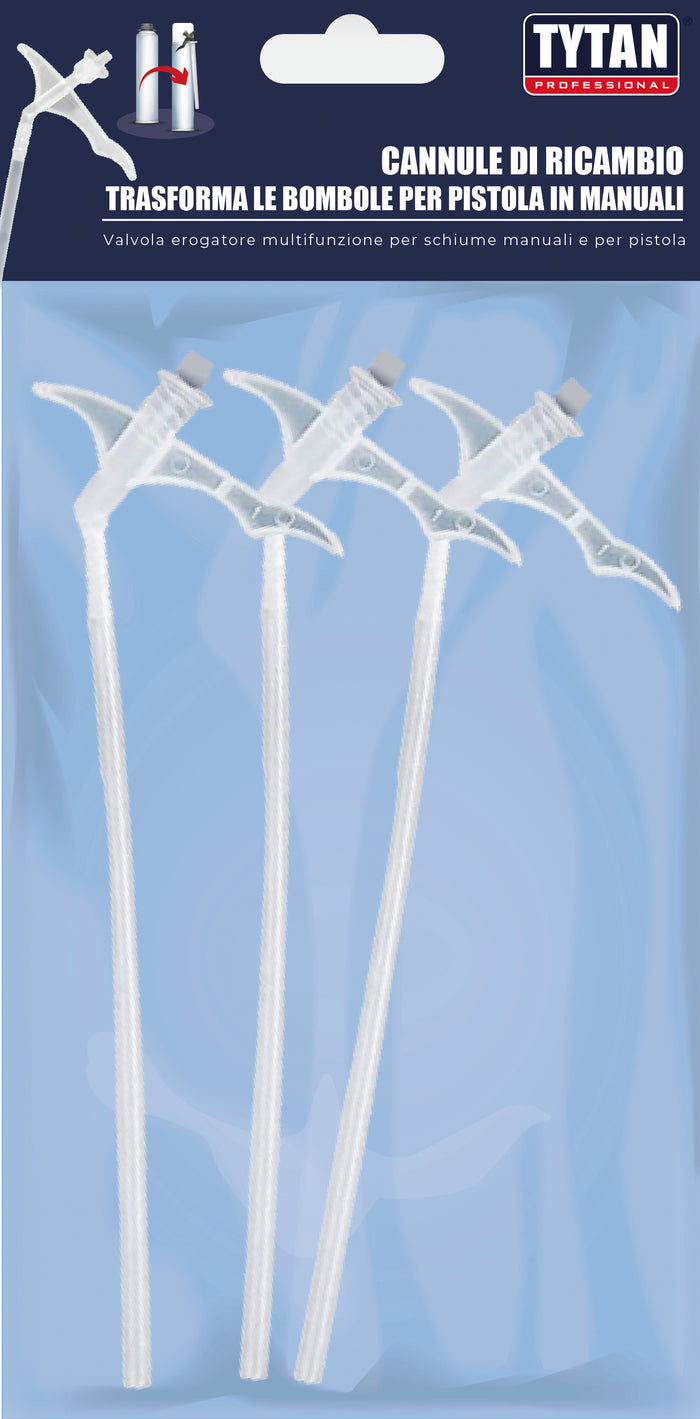 Tytan CANNULE PER SCHIUMA POLIURETANICA MANUALE pz. 3
