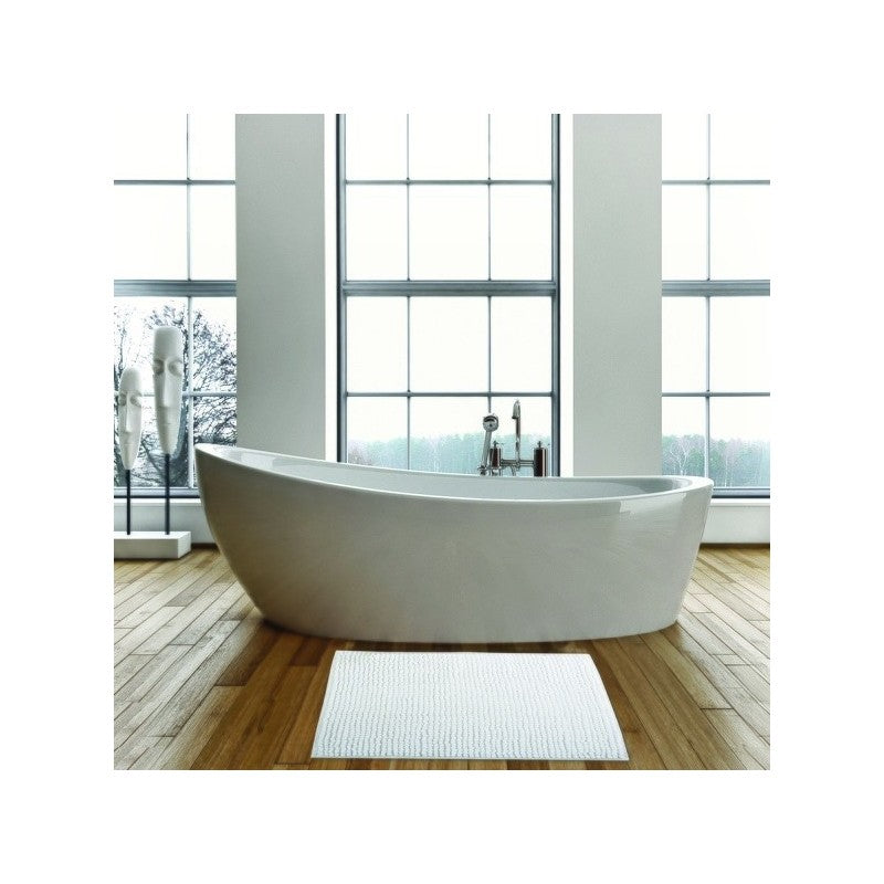 TAPPETO ANTISCIVOLO DA BAGNO CINIGLIA 40X60 CM- Bianco- SPIRE- pezzi 1