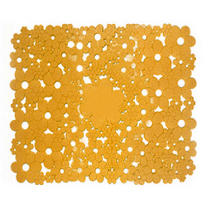 TAPPETO ANTISCIVOLO MOD. FLOWERS CM 53 X 53- Arancio- DH- pezzi 1