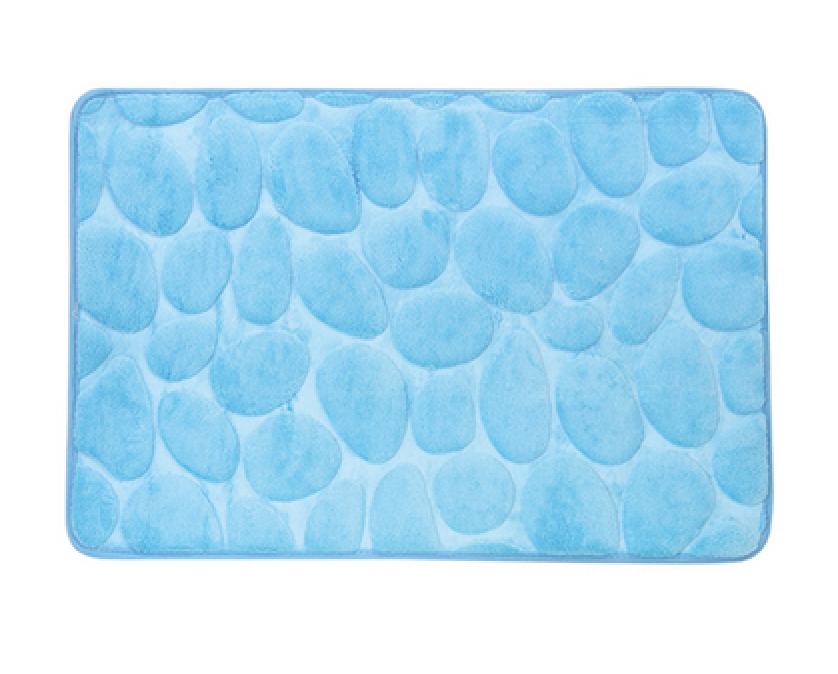 TAPPETO ANTISCIVOLO BAGNO CIOTTOLI 40X60 CM- Azzurro- SPIRE- pezzi 1
