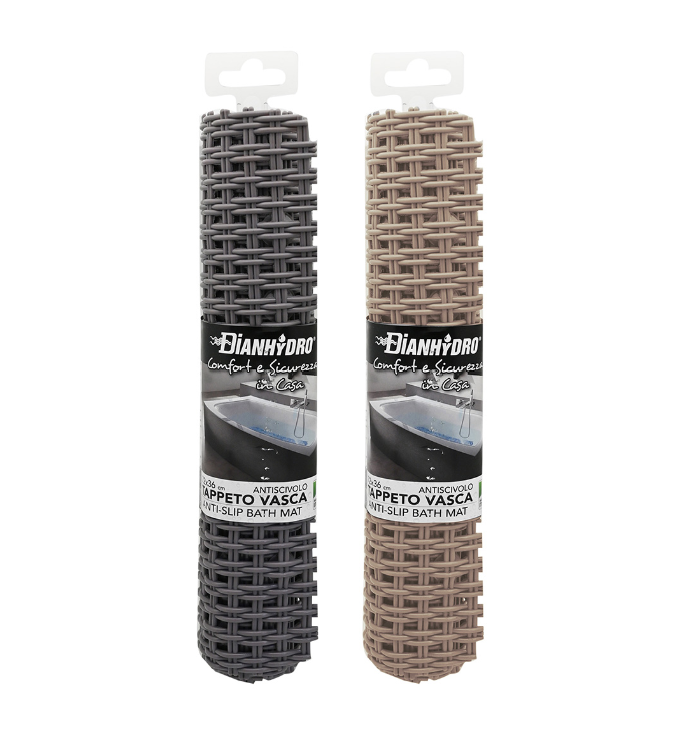 TAPPETO ANTISCIVOLO PER VASCA MOD.VINTAGE CM 72x36- Grigio- DH- pezzi 1