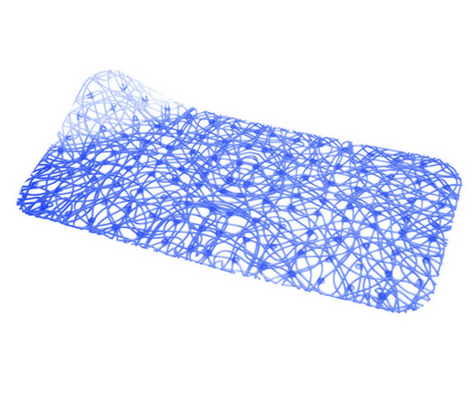 TAPPETO ANTISCIVOLO PER VASCA MOD. LUX  CM 72x36- Blu- DH- pezzi 1