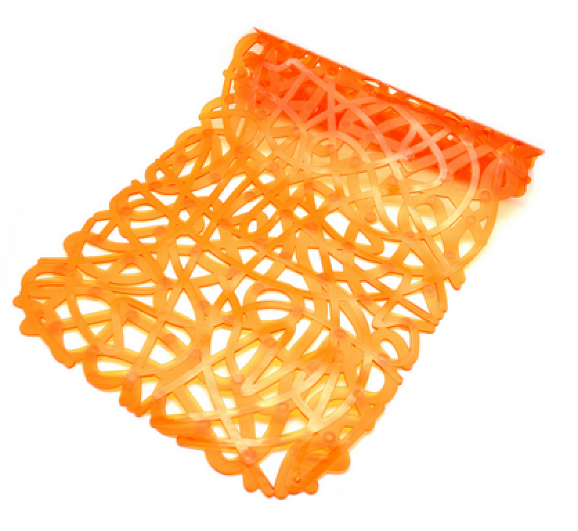 TAPPETO ANTISCIVOLO PER VASCA MOD. MIX  CM 72x36- Arancio- DH- pezzi 1