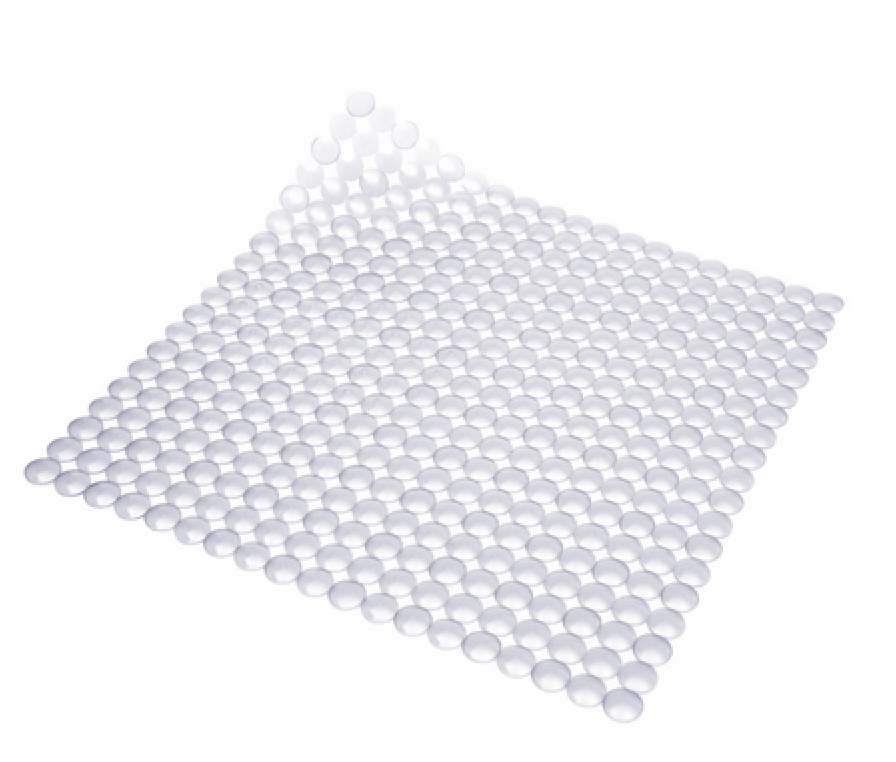 TAPPETO ANTISCIVOLO PER DOCCIA MOD. RONDO'  CM 52X52- Cristallo- DH- pezzi 1