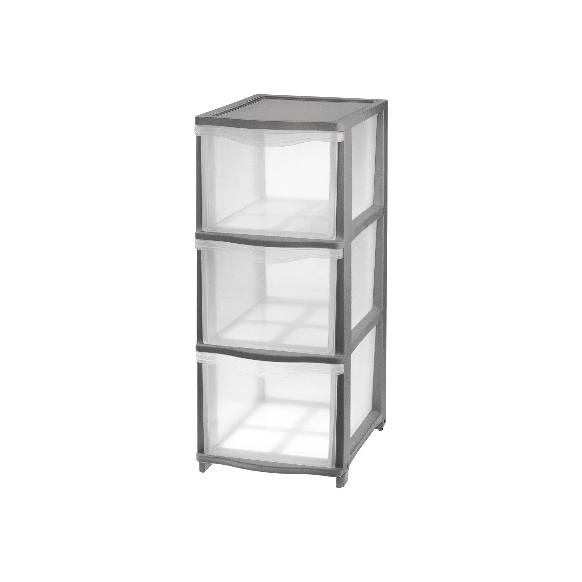 CASSETTIERA 'COVER LINE' colore trasparente/grafite  - TONTARELLI