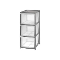 CASSETTIERA 'COVER LINE' colore trasparente/grafite  - TONTARELLI