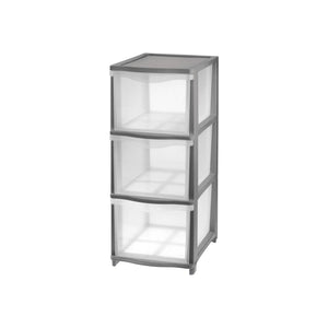 CASSETTIERA 'COVER LINE' colore trasparente/grafite  - TONTARELLI