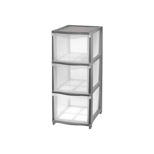 CASSETTIERA 'COVER LINE' colore trasparente/grafite  - TONTARELLI