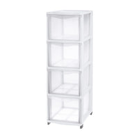 CASSETTIERA 'COVER LINE' colore trasparente/bianco  - TONTARELLI