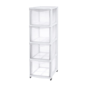 CASSETTIERA 'COVER LINE' colore trasparente/bianco  - TONTARELLI