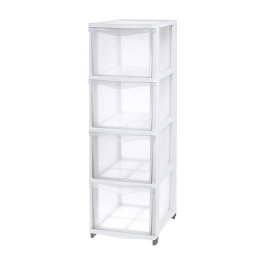 CASSETTIERA 'COVER LINE' colore trasparente/bianco  - TONTARELLI