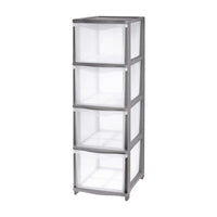 CASSETTIERA 'COVER LINE' colore trasparente/grafite  - TONTARELLI