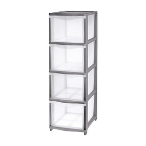 CASSETTIERA 'COVER LINE' colore trasparente/grafite  - TONTARELLI