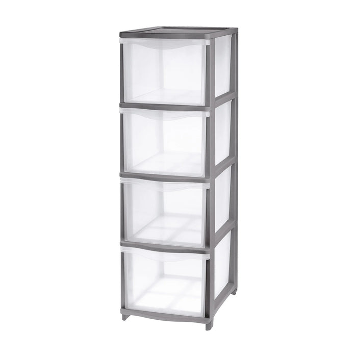 CASSETTIERA 'COVER LINE' colore trasparente/grafite  - TONTARELLI