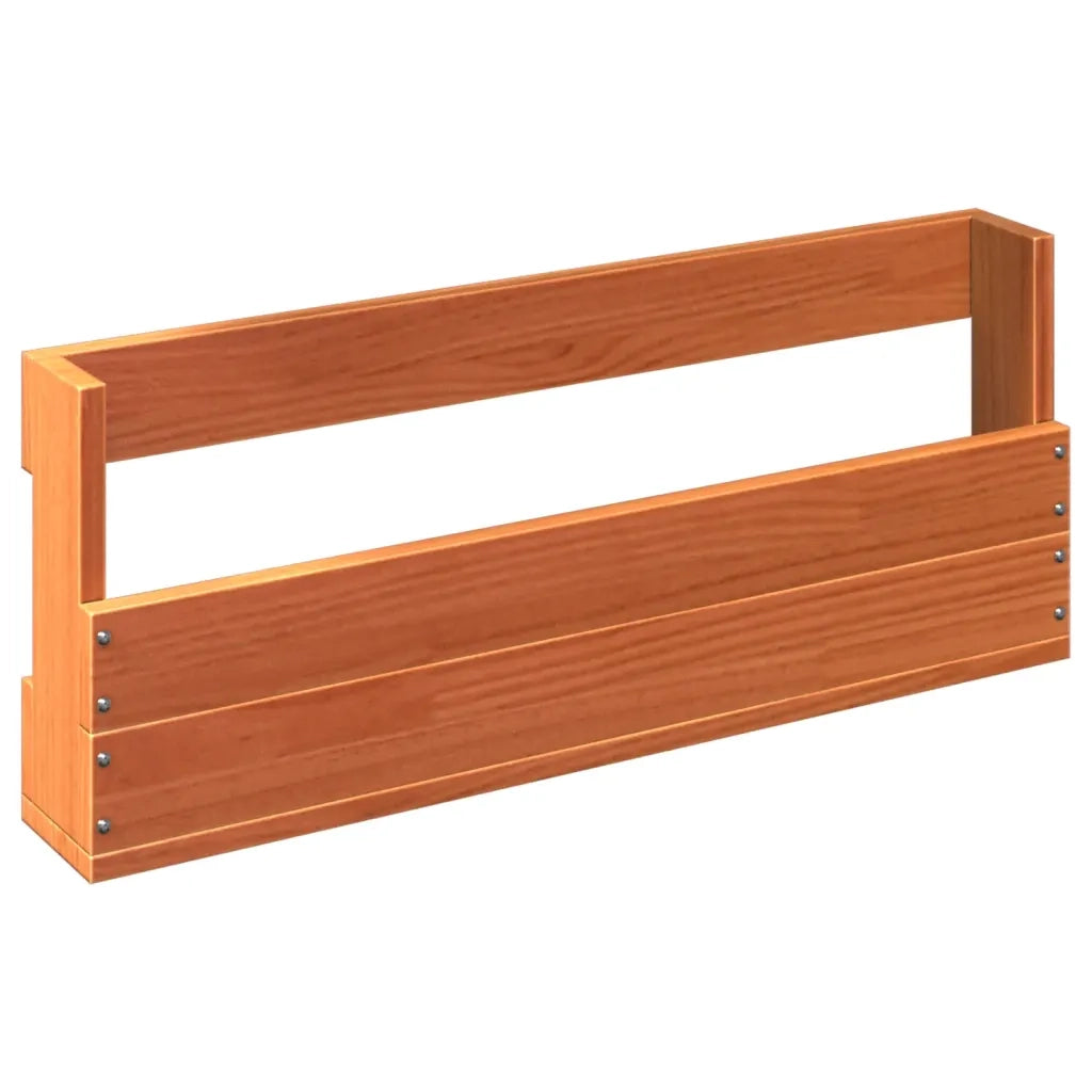 Scarpiere a Parete 2 pz-Set di 2 Scaffale per scarpe Marrone Cera Legno Massello di Pino 517899